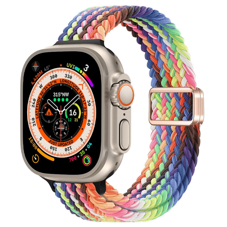 スリムマグネティックバックルナイロン編みウォッチバンド、Apple Watch Series 9 41mm用、Apple Watch Ultra 49mm用