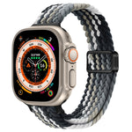 スリムマグネティックバックルナイロン編みウォッチバンド、Apple Watch Series 9 41mm用、Apple Watch Ultra 49mm用