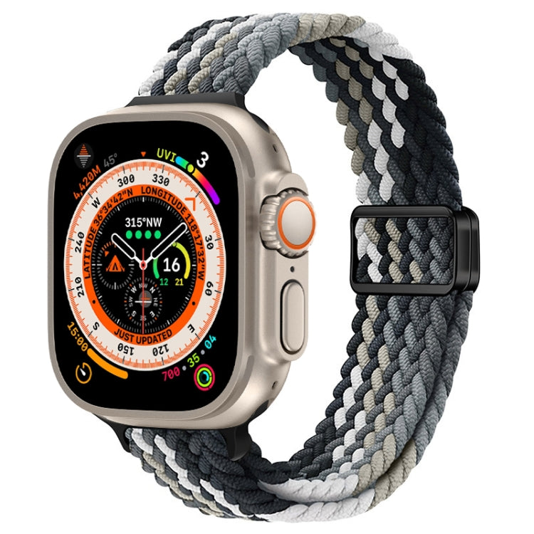 スリムマグネティックバックルナイロン編みウォッチバンド、Apple Watch Series 9 41mm用、Apple Watch Ultra 49mm用