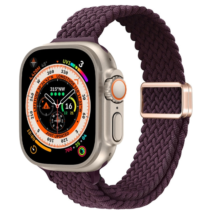 スリムマグネティックバックルナイロン編みウォッチバンド、Apple Watch Series 9 41mm用、Apple Watch Ultra 49mm用