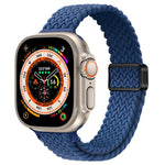 スリムマグネティックバックルナイロン編みウォッチバンド、Apple Watch Series 9 41mm用、Apple Watch Ultra 49mm用