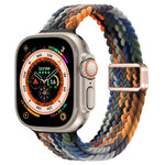 スリムマグネティックバックルナイロン編みウォッチバンド、Apple Watch Series 9 41mm用、Apple Watch Ultra 49mm用