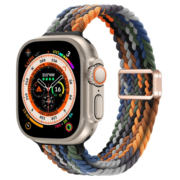 スリムマグネティックバックルナイロン編みウォッチバンド、Apple Watch Series 9 41mm用、Apple Watch Ultra 49mm用