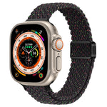 スリムマグネティックバックルナイロン編みウォッチバンド、Apple Watch Series 9 41mm用、Apple Watch Ultra 49mm用