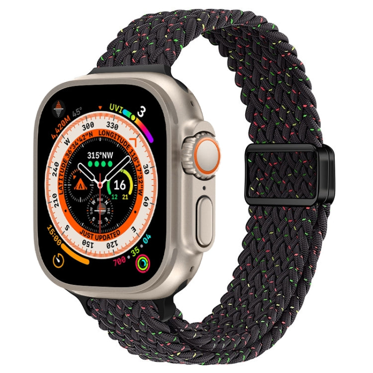 スリムマグネティックバックルナイロン編みウォッチバンド、Apple Watch Series 9 41mm用、Apple Watch Ultra 49mm用