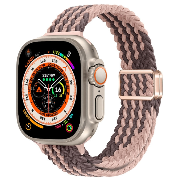 スリムマグネティックバックルナイロン編みウォッチバンド、Apple Watch Series 9 41mm用、Apple Watch Ultra 49mm用