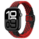 スリム磁気バックルナイロン編みウォッチバンド、Apple Watch Series 10 46mm用、Apple Watch Series 10 42mm用