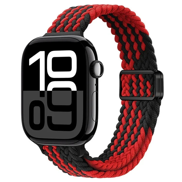 スリム磁気バックルナイロン編みウォッチバンド、Apple Watch Series 10 46mm用、Apple Watch Series 10 42mm用