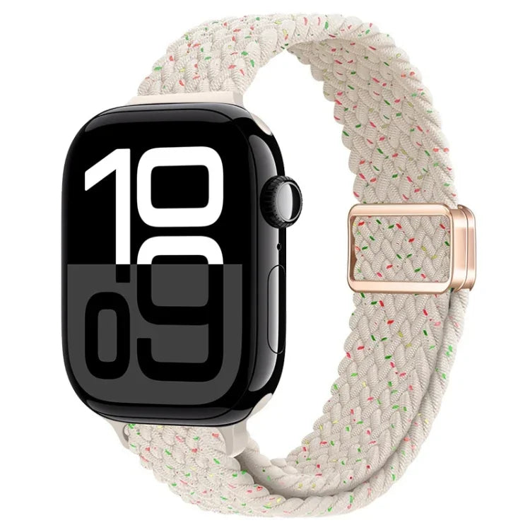 スリム磁気バックルナイロン編みウォッチバンド、Apple Watch Series 10 46mm用、Apple Watch Series 10 42mm用