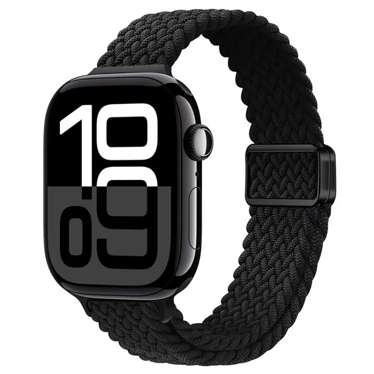 スリム磁気バックルナイロン編みウォッチバンド、Apple Watch Series 10 46mm用、Apple Watch Series 10 42mm用