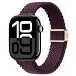 スリム磁気バックルナイロン編みウォッチバンド、Apple Watch Series 10 46mm用、Apple Watch Series 10 42mm用