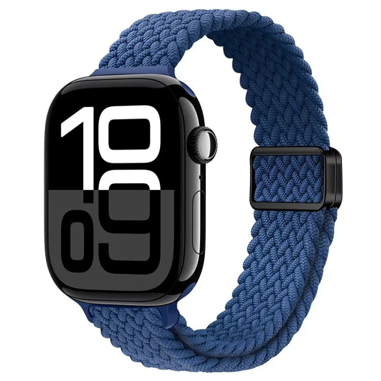 スリム磁気バックルナイロン編みウォッチバンド、Apple Watch Series 10 46mm用、Apple Watch Series 10 42mm用