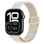 スリム磁気バックルナイロン編みウォッチバンド、Apple Watch Series 10 46mm用、Apple Watch Series 10 42mm用