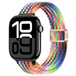 スリム磁気バックルナイロン編みウォッチバンド、Apple Watch Series 10 46mm用、Apple Watch Series 10 42mm用