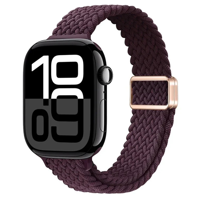 スリム磁気バックルナイロン編みウォッチバンド、Apple Watch Series 10 46mm用、Apple Watch Series 10 42mm用