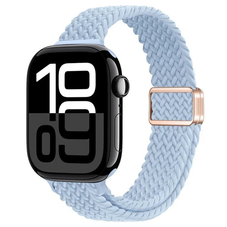 スリム磁気バックルナイロン編みウォッチバンド、Apple Watch Series 10 46mm用、Apple Watch Series 10 42mm用