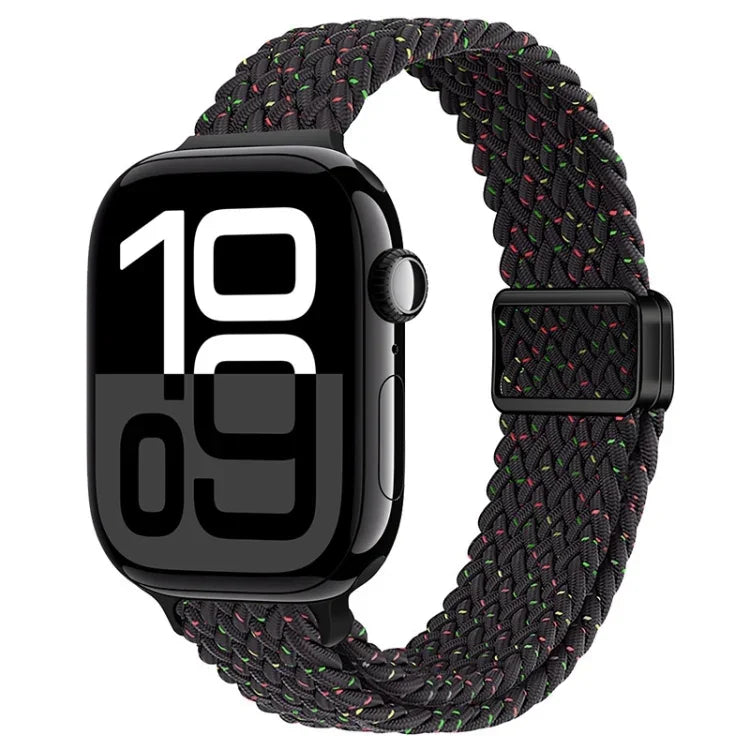 スリム磁気バックルナイロン編みウォッチバンド、Apple Watch Series 10 46mm用、Apple Watch Series 10 42mm用