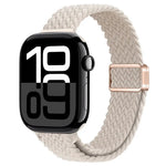 スリム磁気バックルナイロン編みウォッチバンド、Apple Watch Series 10 46mm用、Apple Watch Series 10 42mm用
