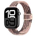 スリム磁気バックルナイロン編みウォッチバンド、Apple Watch Series 10 46mm用、Apple Watch Series 10 42mm用