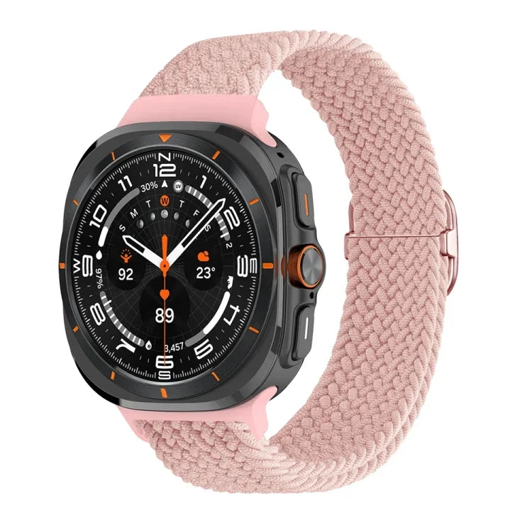 スライドバックルナイロン編み込みウォッチバンド, Samsung Galaxy Watch Ultra 47mm / Ultra 2025用