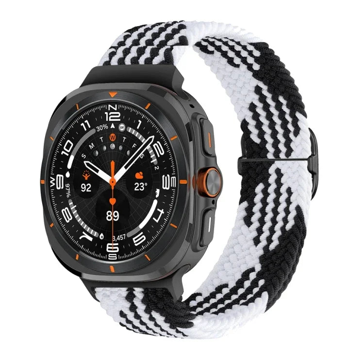 スライドバックルナイロン編み込みウォッチバンド, Samsung Galaxy Watch Ultra 47mm / Ultra 2025用