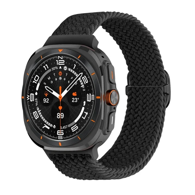スライドバックルナイロン編み込みウォッチバンド, Samsung Galaxy Watch Ultra 47mm / Ultra 2025用