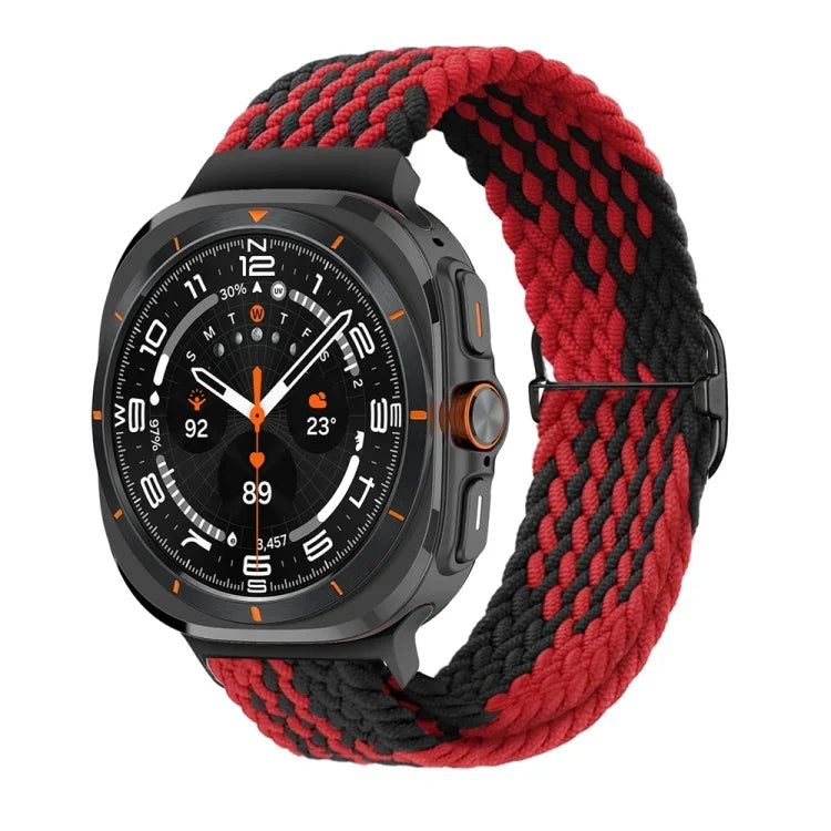 スライドバックルナイロン編み込みウォッチバンド, Samsung Galaxy Watch Ultra 47mm / Ultra 2025用