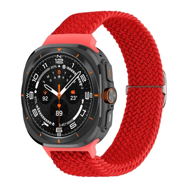 スライドバックルナイロン編み込みウォッチバンド, Samsung Galaxy Watch Ultra 47mm / Ultra 2025用