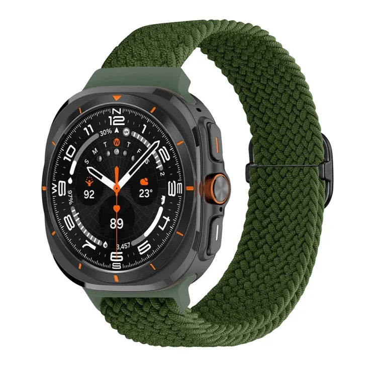 スライドバックルナイロン編み込みウォッチバンド, Samsung Galaxy Watch Ultra 47mm / Ultra 2025用