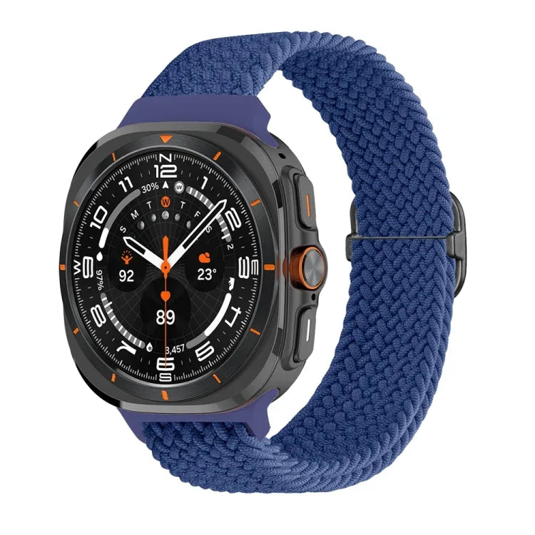 スライドバックルナイロン編み込みウォッチバンド, Samsung Galaxy Watch Ultra 47mm / Ultra 2025用
