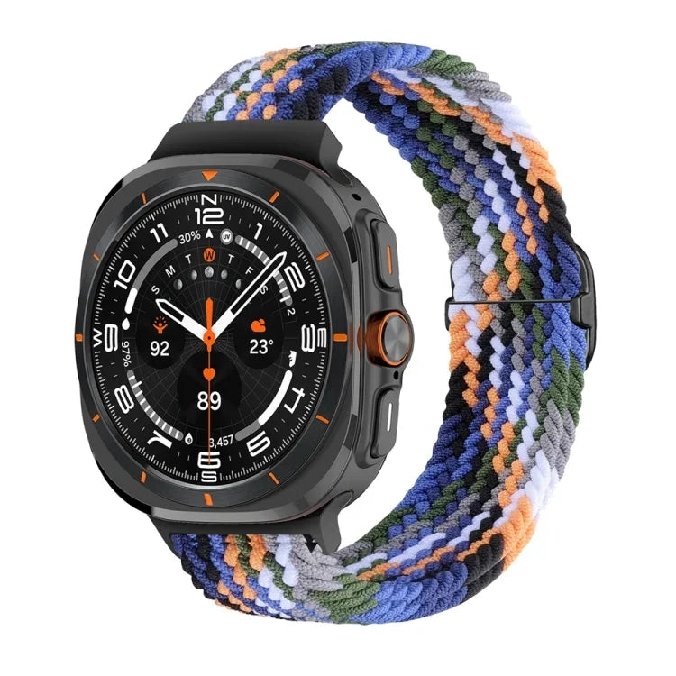 スライドバックルナイロン編み込みウォッチバンド, Samsung Galaxy Watch Ultra 47mm / Ultra 2025用