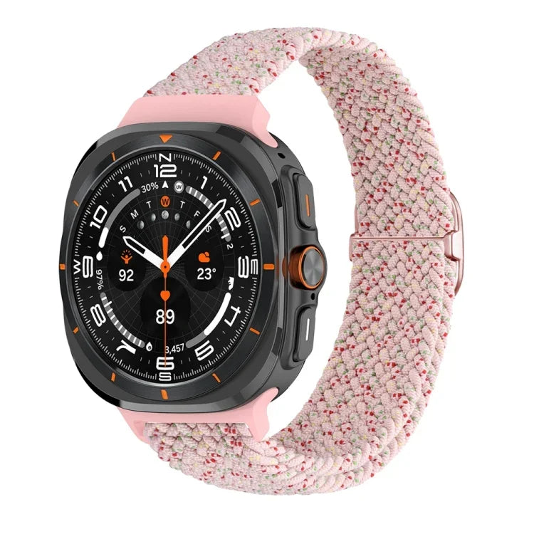 スライドバックルナイロン編み込みウォッチバンド, Samsung Galaxy Watch Ultra 47mm / Ultra 2025用