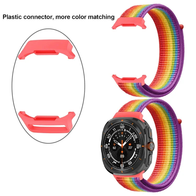 プラスチックコネクターナイロンループウォッチバンド, Samsung Galaxy Watch Ultra 47mm / Ultra 2025用