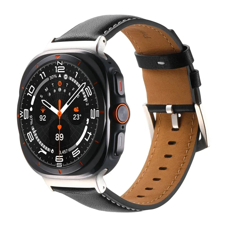 無地本革ウォッチバンド, Samsung Galaxy Watch Ultra 47mm / Ultra 2025用