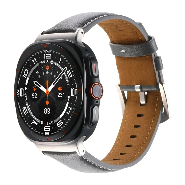 無地本革ウォッチバンド, Samsung Galaxy Watch Ultra 47mm / Ultra 2025用