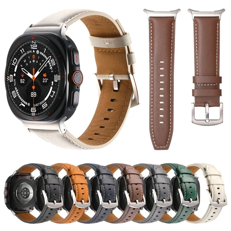 無地本革ウォッチバンド, Samsung Galaxy Watch Ultra 47mm / Ultra 2025用