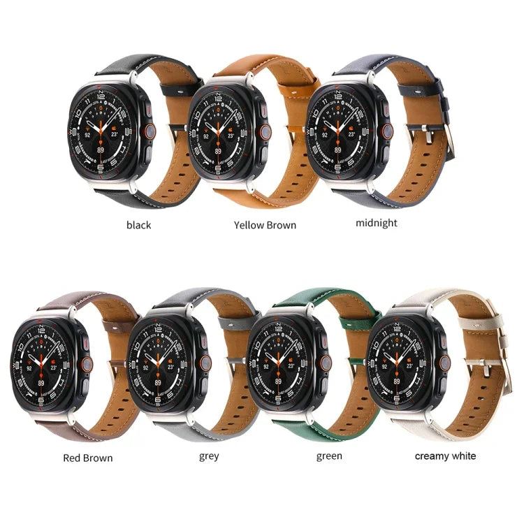 無地本革ウォッチバンド, Samsung Galaxy Watch Ultra 47mm / Ultra 2025用