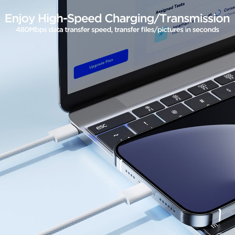JOYROOM S-A45 30W USB-C / Type-C から 8ピン 急速充電データケーブル 長さ: 1m Type-C から 8ピン