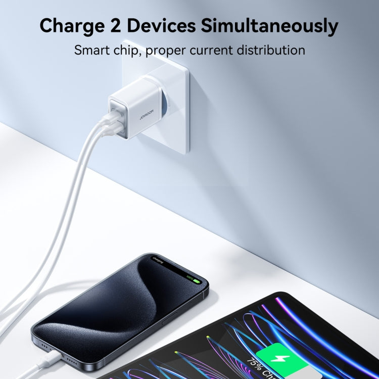 JOYROOM JR-TCF15 30W USB+USB-C / Type-C 急速充電器、EUプラグ、UKプラグ