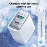 JOYROOM JR-TCF15 30W USB+USB-C / Type-C 急速充電器、EUプラグ、UKプラグ