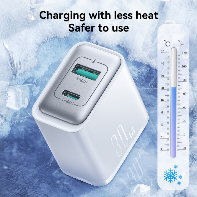 JOYROOM JR-TCF15 30W USB+USB-C / Type-C 急速充電器、EUプラグ、UKプラグ