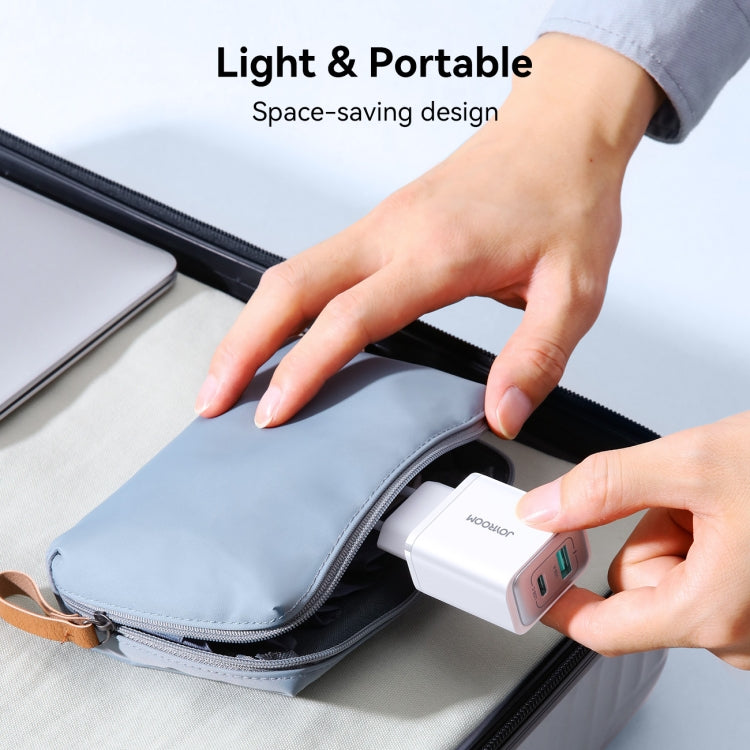 JOYROOM JR-TCF15 30W USB+USB-C / Type-C 急速充電器、EUプラグ、UKプラグ