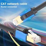 CAT8e純銅コンピュータースイッチルーターイーサネットネットワークLANケーブル, 1m, 2m, 3m, 5m, 8m, 10m, 15m, 20m, 30m