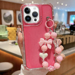 TPU + PC + グリッターシークイン フルカバリースマホケース ブレスレット付き、iPhone 14 Pro 用、iPhone 14 Pro Max 用、iPhone 6 / 7 / 8 / SE 2020 用、iPhone 13 Pro Max 用、iPhone 13 Pro 用、iPhone 13 用、iPhone 12 / 12 Pro 用、iPhone 12 Pro Max 用