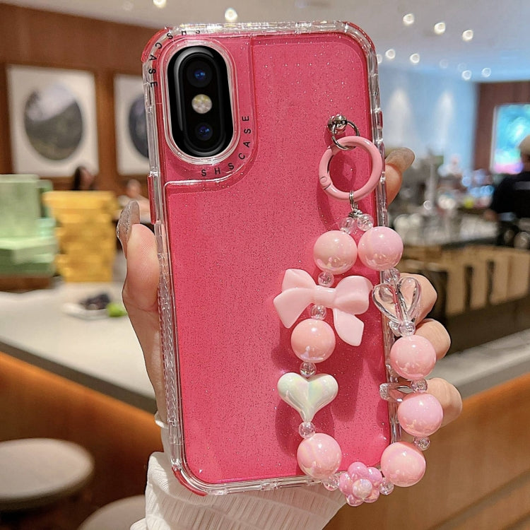 TPU + PC + グリッターシークイン フルカバリースマホケース ブレスレット付き、iPhone 14 Pro 用、iPhone 14 Pro Max 用、iPhone 6 / 7 / 8 / SE 2020 用、iPhone 13 Pro Max 用、iPhone 13 Pro 用、iPhone 13 用、iPhone 12 / 12 Pro 用、iPhone 12 Pro Max 用