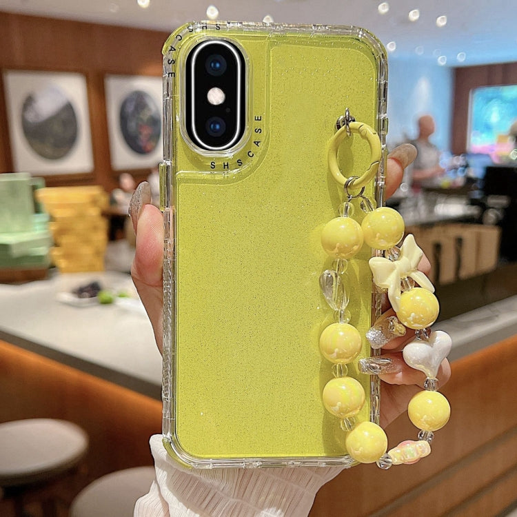 TPU + PC + Glitter Sequins Full Coverage Phone Case with Bracelet, For iPhone XR, For iPhone XS Max, For iPhone 6 Plus / 7 Plus / 8 Plus