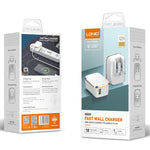 LDNIO A1204Q QC3.0 18W USB 急速充電器 1m USB to 8ピンケーブル付き、EUプラグ、UKプラグ、USプラグ