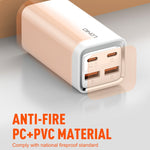 LDNIO A4610C PD65W デュアルUSB-C / Type-C＋デュアルUSB高速充電器、ケーブル長1.5m、EUプラグ、A4610C（UKプラグ）、USプラグ