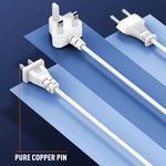 LDNIO A4610C PD65W デュアルUSB-C / Type-C＋デュアルUSB高速充電器、ケーブル長1.5m、EUプラグ、A4610C（UKプラグ）、USプラグ