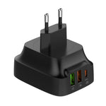 LDNIO Q334 32W Type-C + デュアル USB ポートチャージャー 1m USB-C / Type-C to USB-C / Type-C データケーブル付き、EUプラグ、UKプラグ、USプラグ